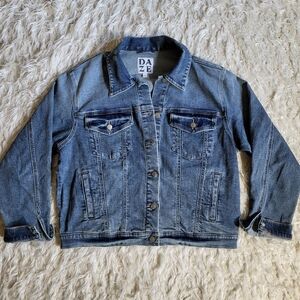 DAZE Women's Light Blue Jean Jacket Size Large